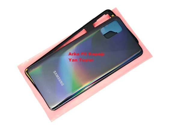 Tkgz Samsung Galaxy A51 (SM-A515) KASA Arka Pil Batarya Kapağı SİYAH ürün görseli 1