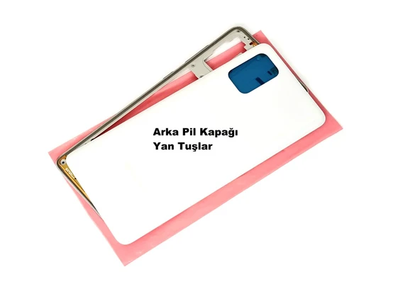 Tkgz Samsung Galaxy (SM-A715) A71 KASA Arka Pil Batarya Kapağı Beyaz ürün görseli 1
