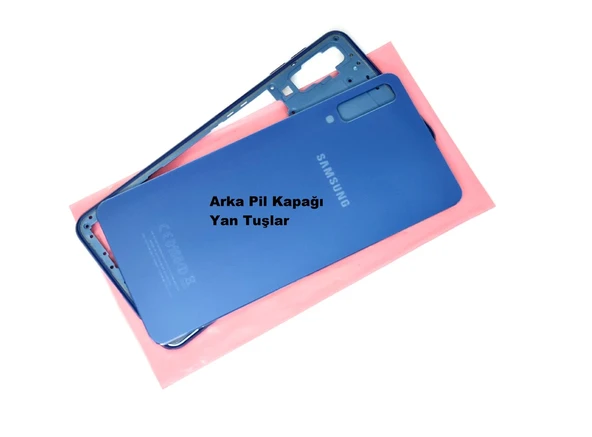 Tkgz Samsung Galaxy A7 A750 (2018) kasa Arka Pil Batarya Kapağı MAVİ ürün görseli 1