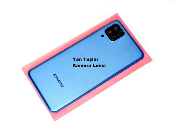 Tkgz Samsung Galaxy M12 kasa Arka Pil Batarya Kapağı Mavi ürün görseli 1