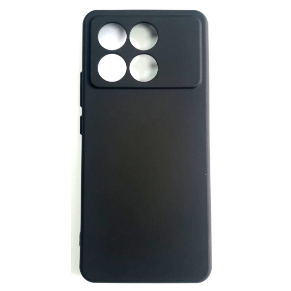 Poco X6 Pro Uyumlu Yumusak Slikon Kilif Kadife Dokulu Mat Siyah ürün görseli 1