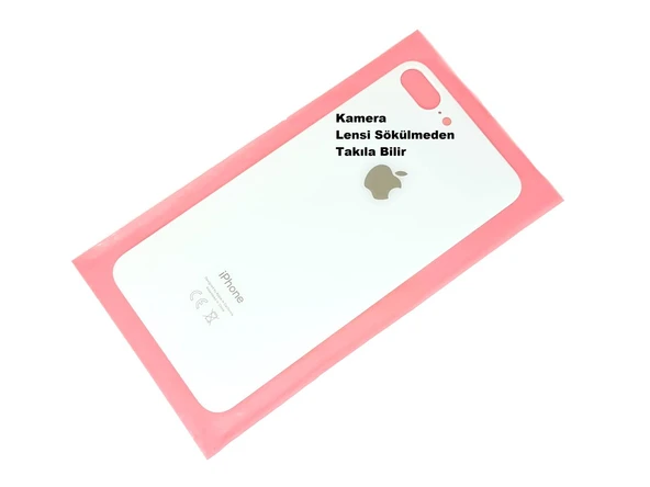 Tkgz İPhone 8 PLUS Arka Pil Batarya Kapağı (CAM) Beyaz ürün görseli 1