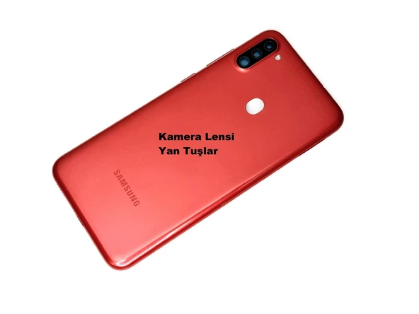 Tkgz Samsung Galaxy A11 kasa Arka Pil Batarya Kapağı Kırmızı ürün görseli 1
