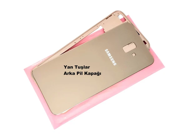 Tkgz Samsung Galaxy J6 Plus Kasa Arka Pil Batarya Kapağı GOLD ürün görseli 1