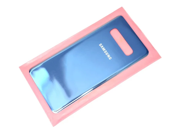 Tkgz Samsung Galaxy S10 PLUS Arka Pil Batarya Kapağı (CAM) MAVİ ürün görseli 1