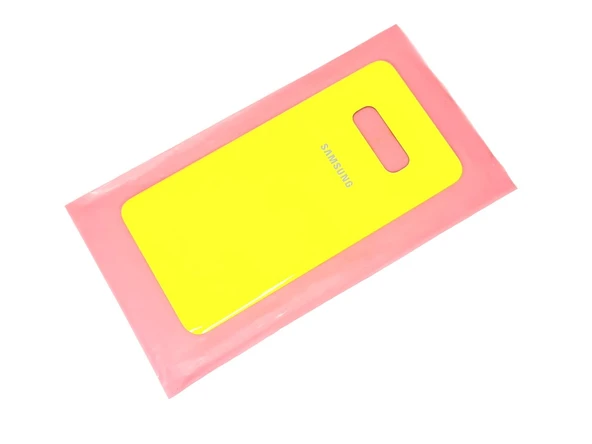 Tkgz Samsung Galaxy S10 E Arka Pil Batarya Kapağı (CAM) SARI ürün görseli 1