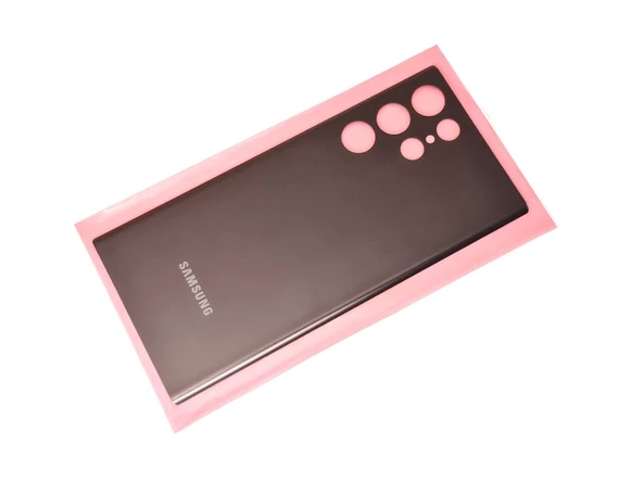 Tkgz Samsung Galaxy S22 ULTA Arka Pil Batarya Kapağı (CAM) KAHVER RENGİ ürün görseli 1
