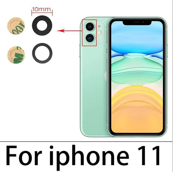 Tkgz İPhone 11 Arka Kamera Camı Lens Yapışkanlı ürün görseli 1