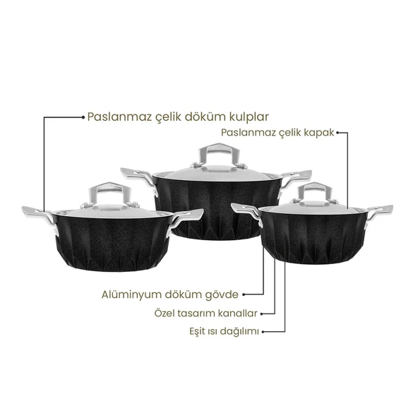 Emsan Diagon 6 Parça Midi Set - Resim 9