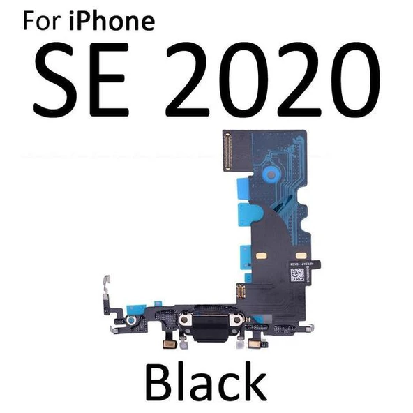 Tkgz İPhone SE 2020 FULL Şarj Soketi (SİYAH) ürün görseli 1
