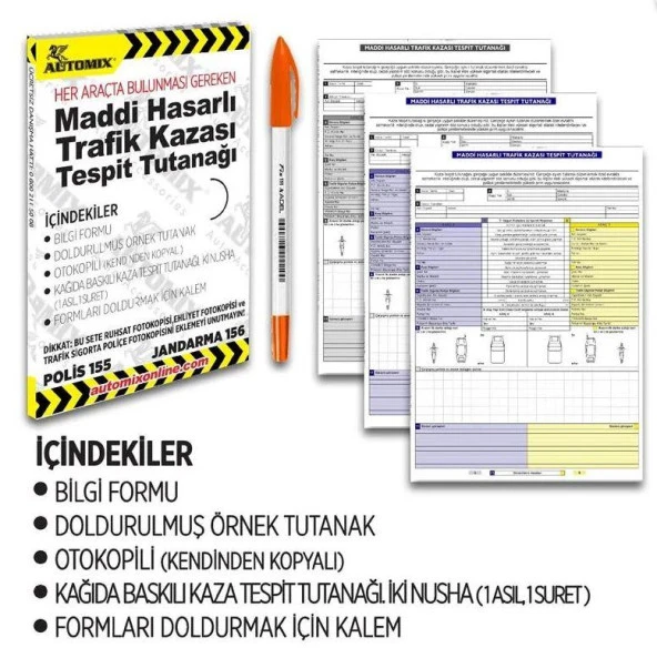 Automix Kaza Tespit Tutanağı ürün görseli 1