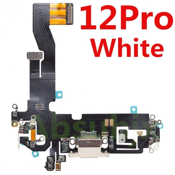 Tkgz İPhone 12 PRO FULL Şarj Soketi (BEYAZ) ürün görseli 1