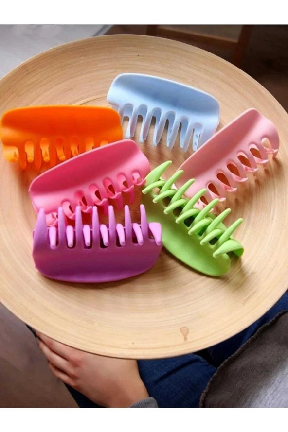 Mandal Toka 6'lı Büyük Boy Pastel Renk Mandal Toka Seti ürün görseli 1