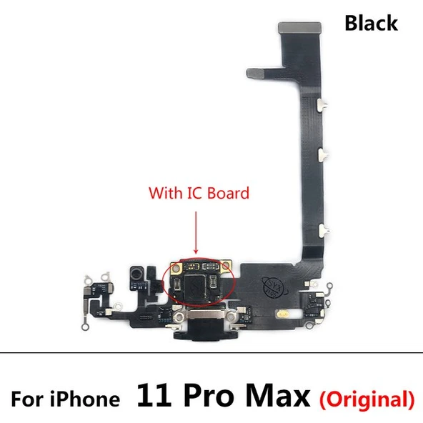 Tkgz İPhone 11 PRO MAX FULL Şarj Soketi (SİYAH) ürün görseli 1