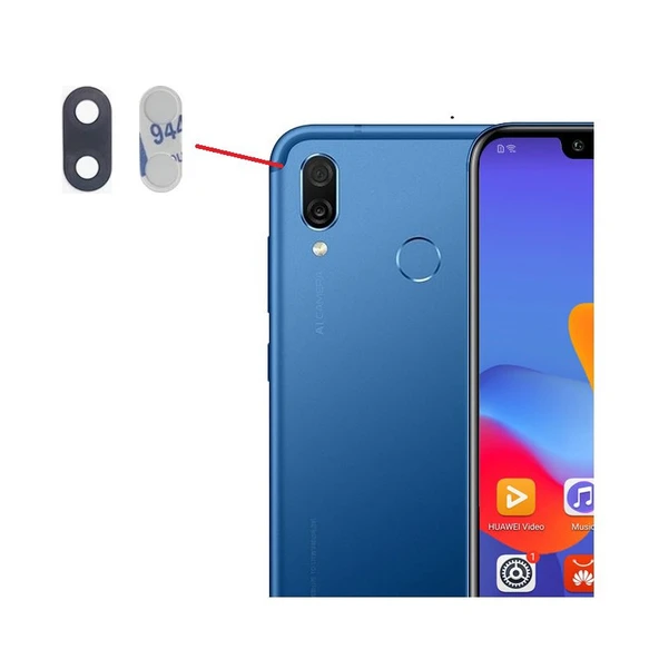 Tkgz - Honor PLAY Arka Kamera Camı Lens Yapışkanlı ürün görseli 1