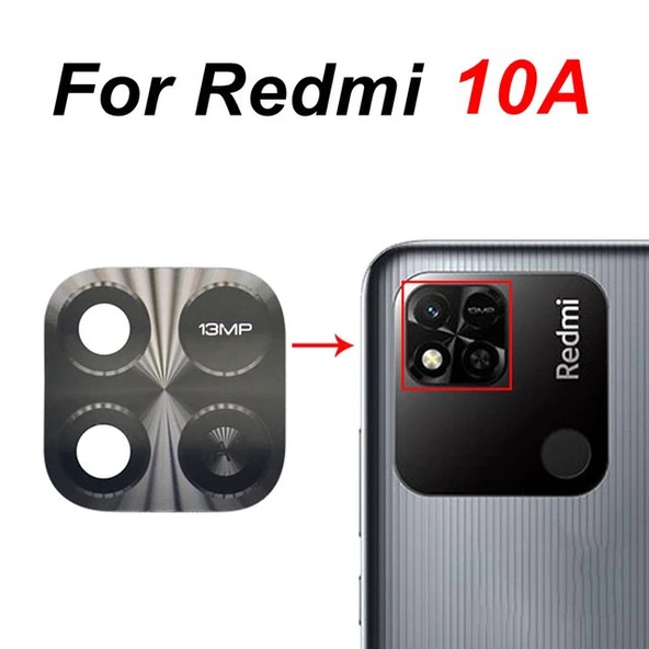 Tkgz Xiaomi Redmi 10A Arka Kamera Camı Lens Yapışkanlı ürün görseli 1