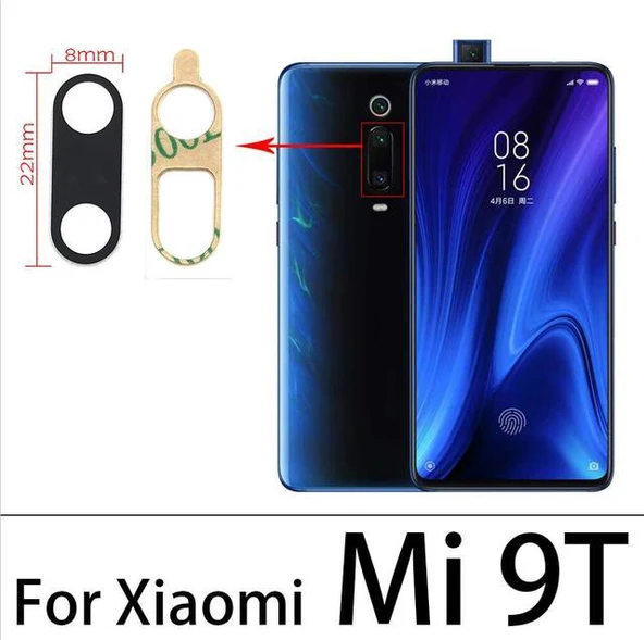 Tkgz Xiaomi Mİ9T Arka Kamera Camı Lens Yapışkanlı ürün görseli 1