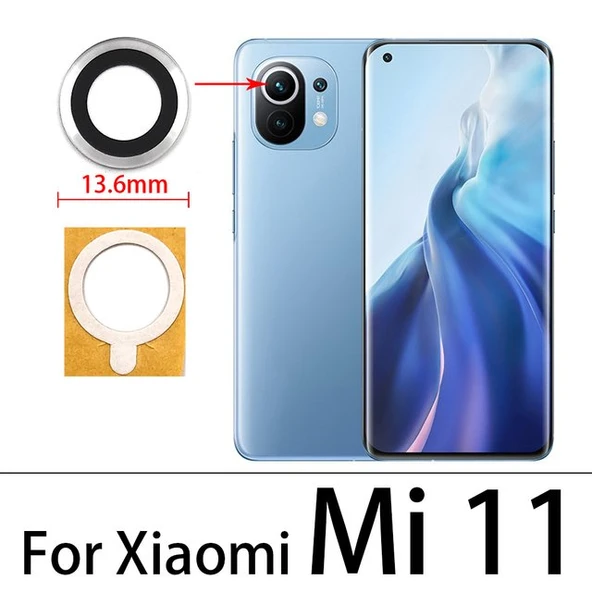 Tkgz Xiaomi Mİ 11 Arka Kamera Camı Lens Yapışkanlı ürün görseli 1