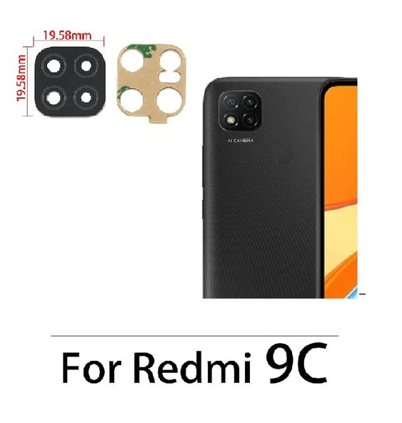 Tkgz Xiaomi Redmi 10C Arka Kamera Camı Lens Yapışkanlı ürün görseli 1