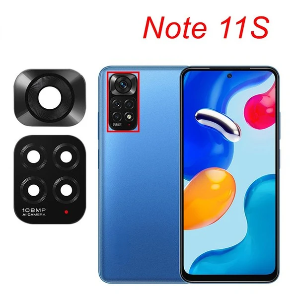 Tkgz Xiaomi Redmi NOTE 11S Arka Kamera Camı Lens Yapışkanlı ürün görseli 1