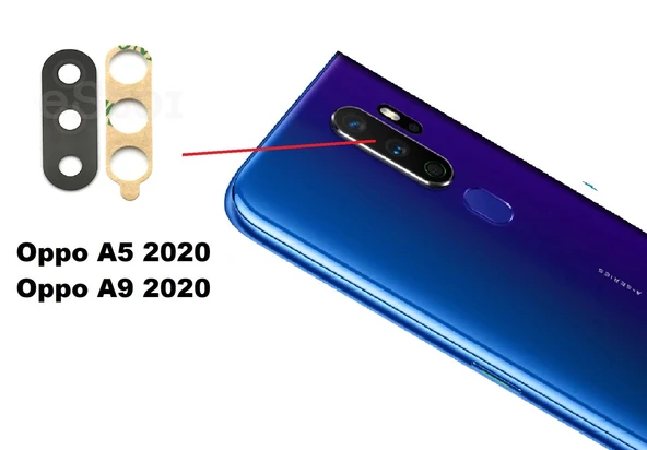Tkgz Oppo A9 2020 Arka Kamera Camı Lens Yapışkanlı ürün görseli 1