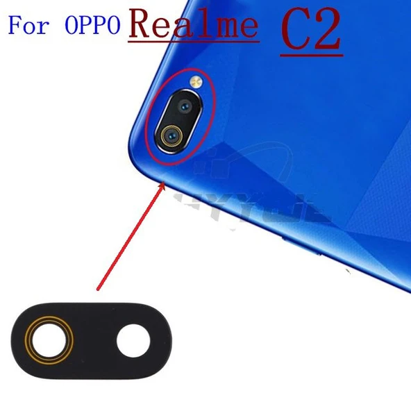Tkgz Oppo Realme C2 Arka Kamera Camı Lens Yapışkanlı ürün görseli 1