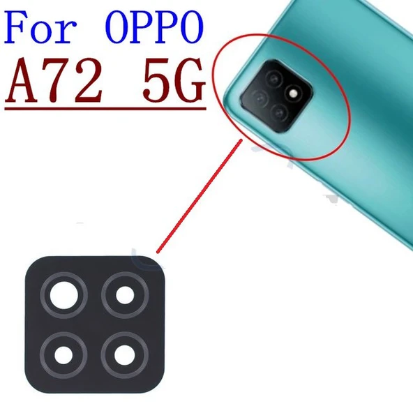 Tkgz Oppo A72 Arka Kamera Camı Lens Yapışkanlı ürün görseli 1