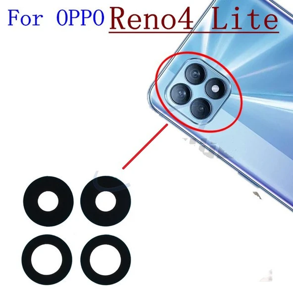 Tkgz Oppo Reno 4 LİTE Arka Kamera Camı Lens Yapışkanlı ürün görseli 1