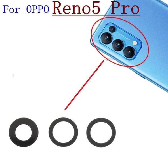 Tkgz Oppo Reno 5 PRO Arka Kamera Camı Lens Yapışkanlı ürün görseli 1