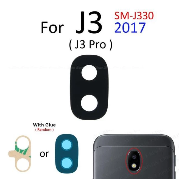 Tkgz Samsung Galaxy J330 Arka Kamera Camı Lens Yapışkanlı ürün görseli 1