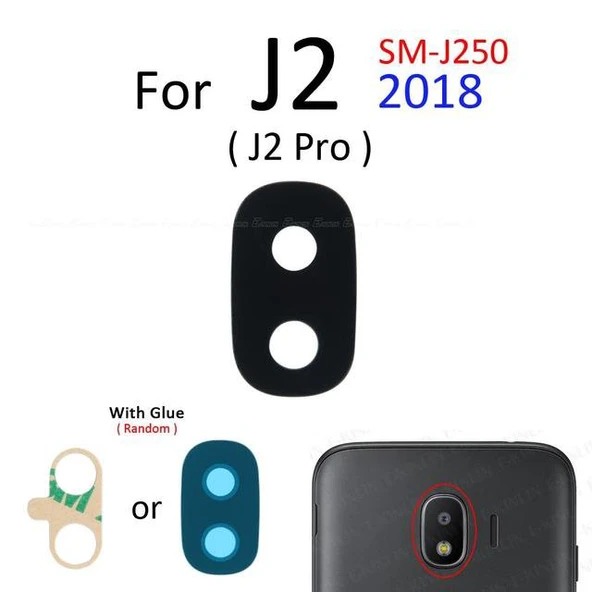 Tkgz Samsung Galaxy J250 Arka Kamera Camı Lens Yapışkanlı ürün görseli 1