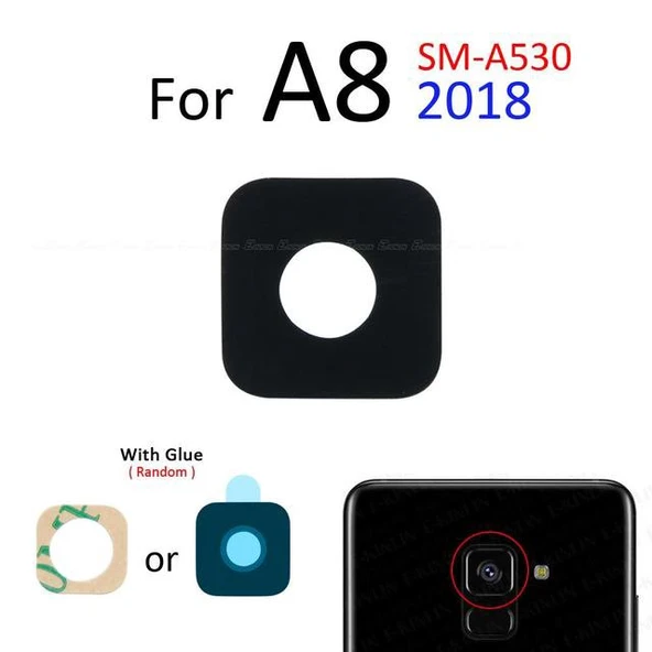 Tkgz Samsung Galaxy A530 Arka Kamera Camı Lens Yapışkanlı ürün görseli 1