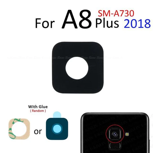 Tkgz Samsung Galaxy A730 Arka Kamera Camı Lens Yapışkanlı ürün görseli 1