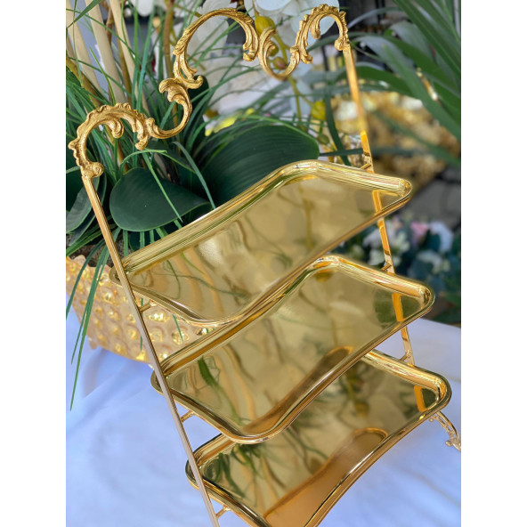 İTALYAN 3 KATLI GOLD KURABİYELİK ürün görseli 1