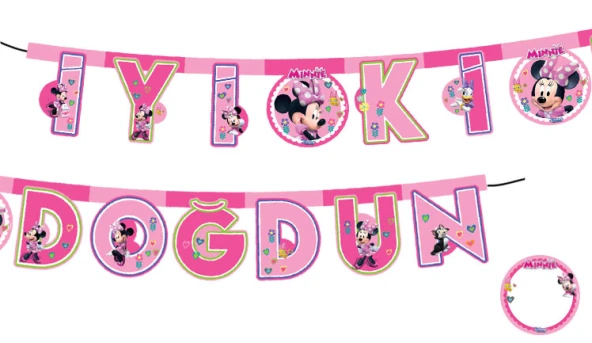 Minnie Mouse  İyi ki Doğdun Banner ürün görseli 1