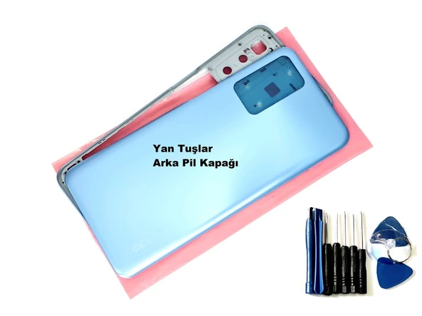 Tkgz Oppo A16 ORJ kasa Arka Pil Batarya Kapağı (TAMİR SETİ) MAVİ ürün görseli 1