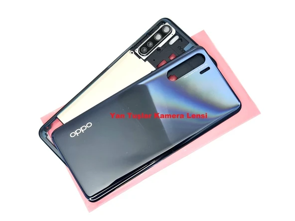 Tkgz Oppo A91 ORJ kasa Arka Pil Batarya Kapağı SİYAH ürün görseli 1