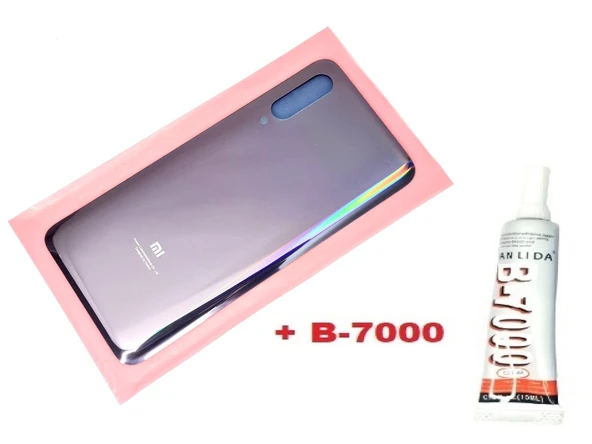 Tkgz Xiaomi Mi 9 Arka Kapak Batarya Pil Kapağı (CAM+B-7000) MOR ürün görseli 1