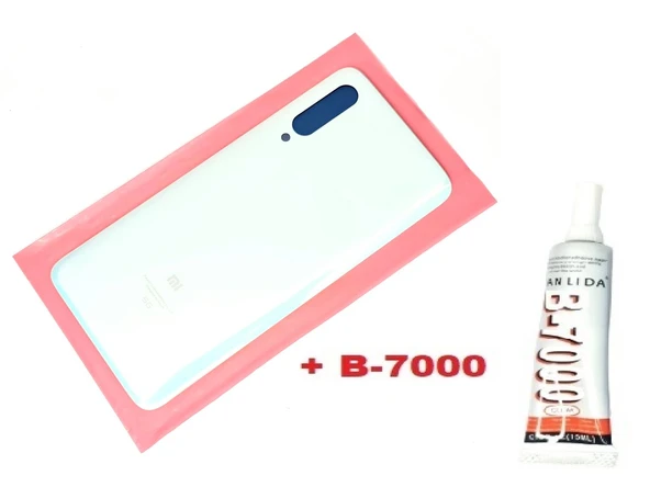 Tkgz Xiaomi Mi 9 Arka Kapak Batarya Pil Kapağı (CAM+B-7000) BEYAZ ürün görseli 1