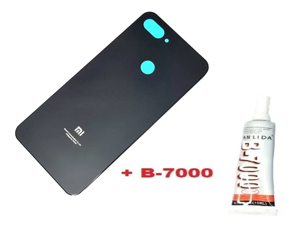 Tkgz Xiaomi Mi 8 Lite Arka Kapak Batarya Pil Kapağı (CAM+B-7000) SİYAH ürün görseli 1