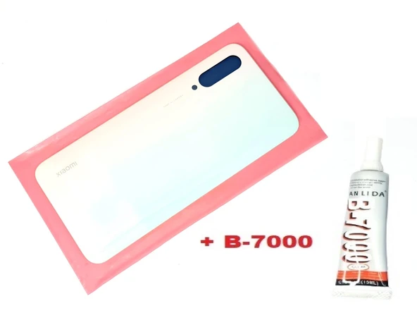 Tkgz Xiaomi Mi 9 LİTE Arka Kapak Batarya Pil Kapağı (CAM+B-7000) BEYAZ ürün görseli 1