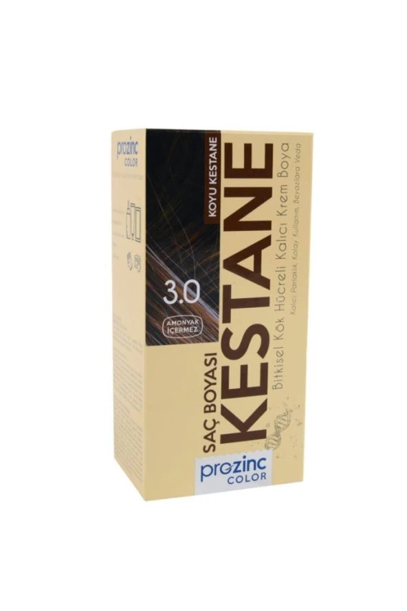 Prozinc Color 3.0 Kestane - Amonyaksız Bitkisel Kalıcı Saç Boyası ürün görseli 1