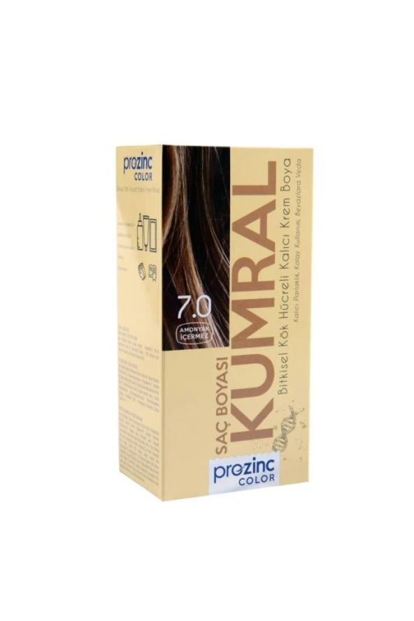 Prozinc Color 7.0 Kumral - Amonyaksız Bitkisel Kalıcı Saç Boyası ürün görseli 1