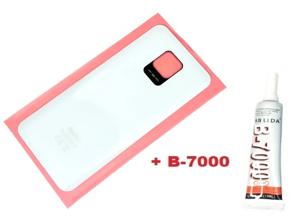 Tkgz Xiaomi Redmi NOTE 9S NOTE 9 PRO Arka Kapak Batarya Kapağı (CAM+B-7000) BEYAZ ürün görseli 1