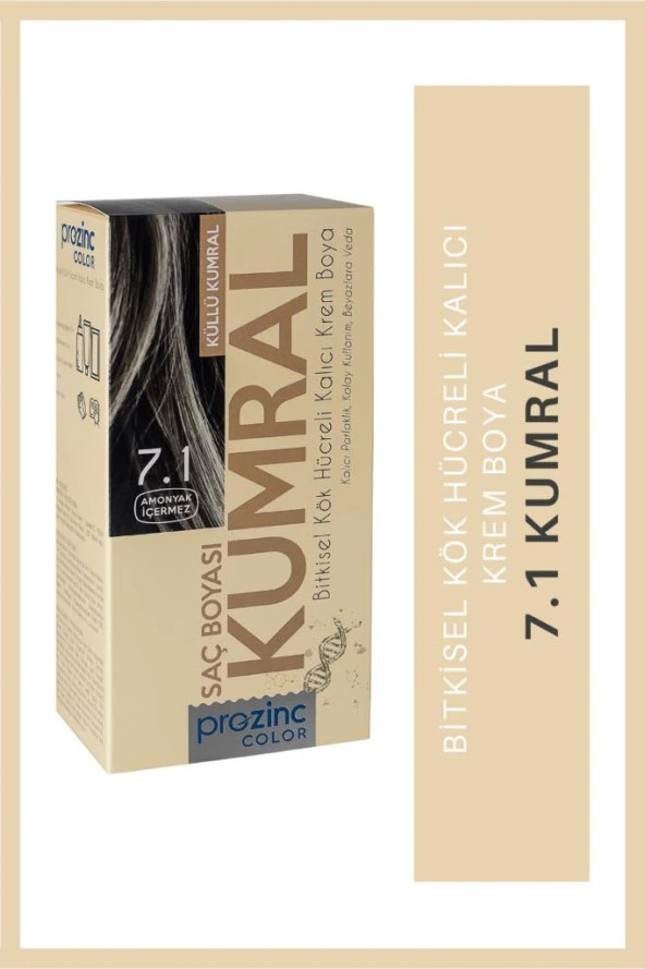 Prozinc Color 7.1 Kumral - Amonyaksız Bitkisel Kalıcı Saç Boyası ürün görseli 1