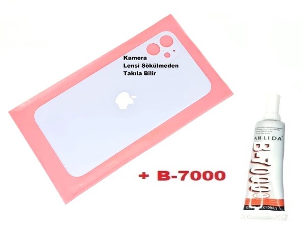 Tkgz İPhone 11 Arka Pil Batarya Kapağı (CAM+B-7000) MAVİ ürün görseli 1