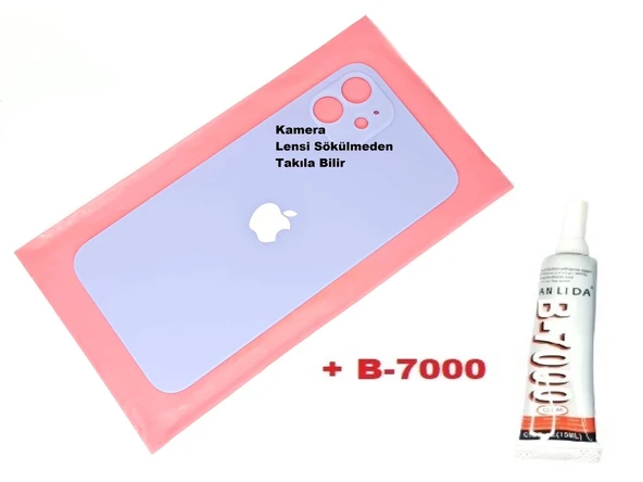 Tkgz İPhone 12 Arka Pil Batarya Kapağı (CAM+B-7000) MAVİ ürün görseli 1