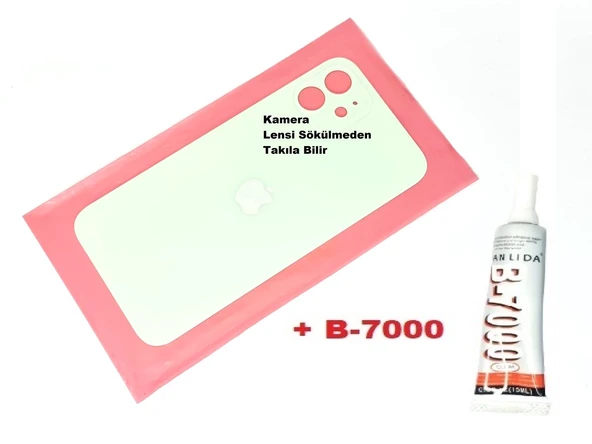 Tkgz İPhone 12 Arka Pil Batarya Kapağı (CAM+B-7000) YEŞİL ürün görseli 1
