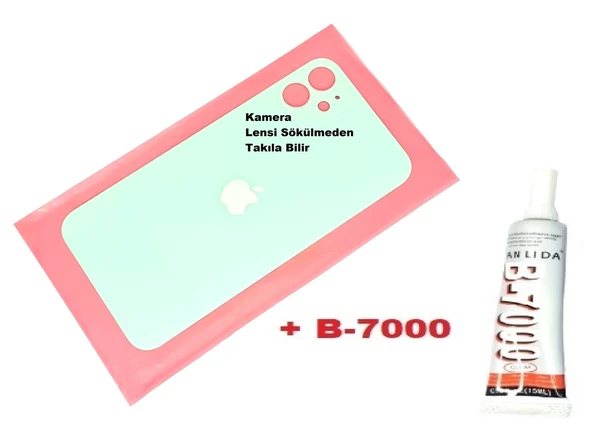 Tkgz İPhone 11 Arka Pil Batarya Kapağı (CAM+B-7000) YEŞİL ürün görseli 1