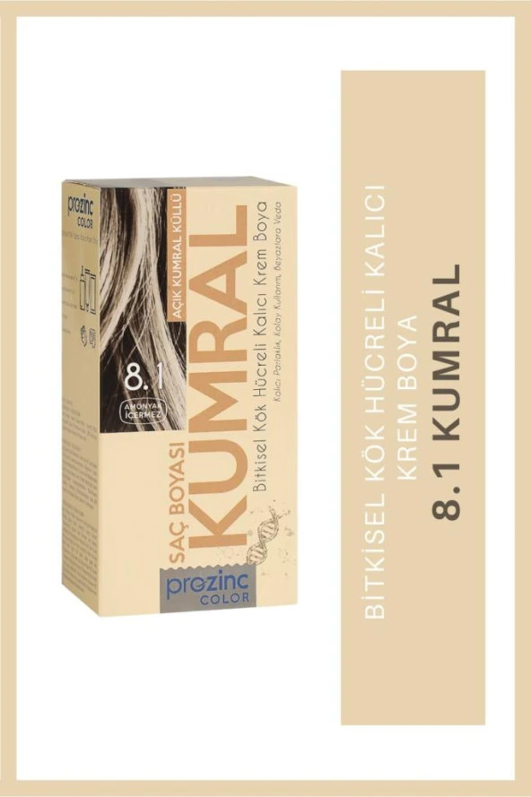 Prozinc Color 8.1 Kumral - Amonyaksız Bitkisel Kalıcı Saç Boyası ürün görseli 1